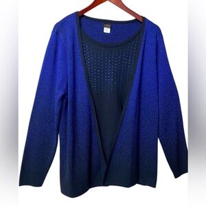 SALON STUDIO Large 2 Piece Cardigan Gorgeous w/Embellishments,BNWOT